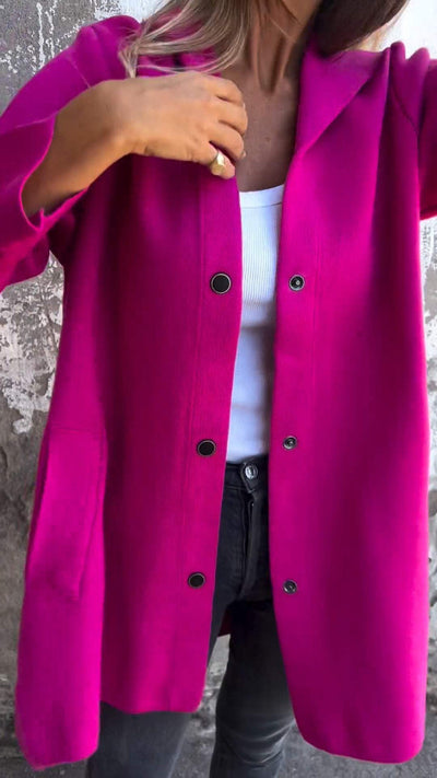 Leah | Casual Single Breasted Hooded Jacket