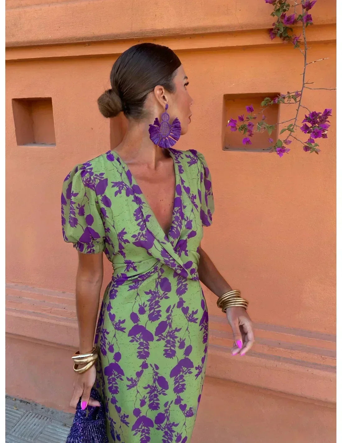 Raven | Elegant Printed Dress