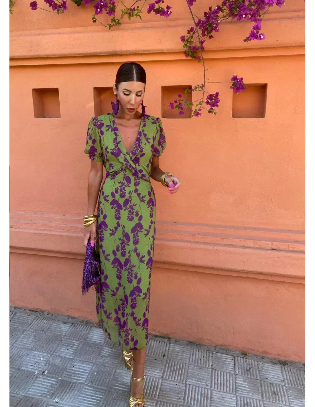 Raven | Elegant Printed Dress