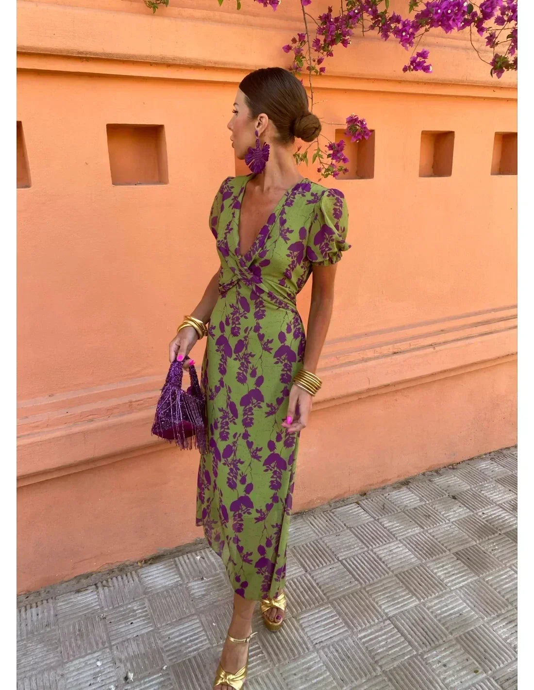 Raven | Elegant Printed Dress