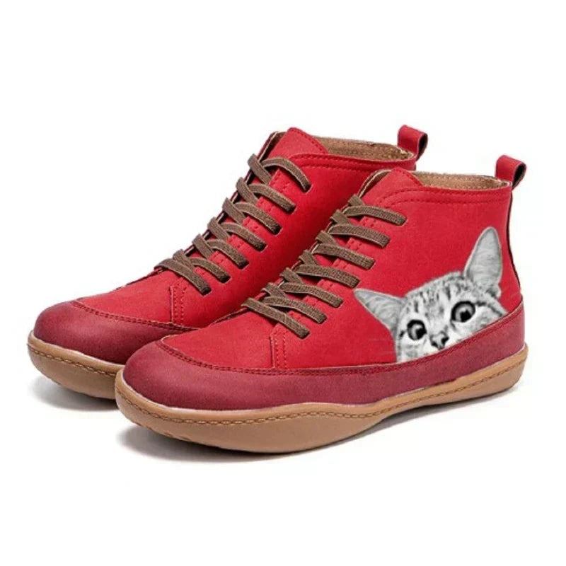 Fern | Leather Ankle Boots for Cat Lovers