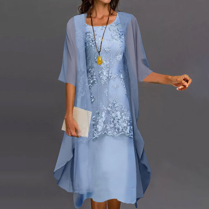 Glenda | Elegant Chiffon Midi Dress