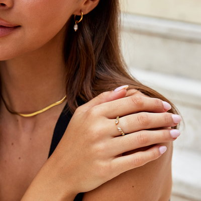 Mane | Gold Crystal Ring