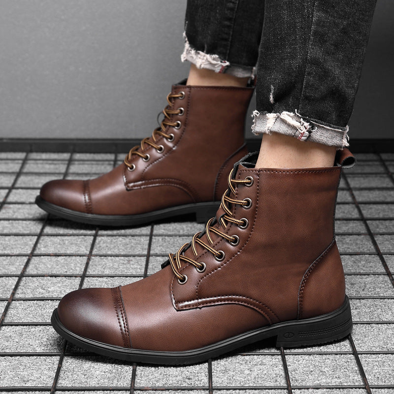 Terrence | Faux Leather Ankle Boots