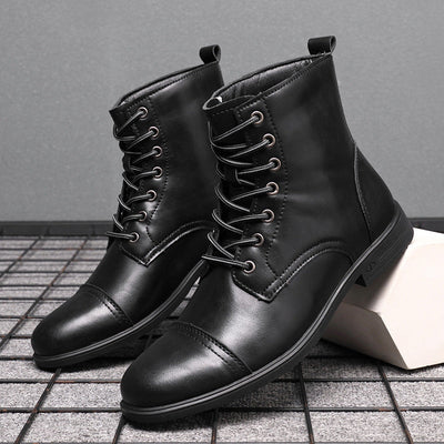 Terrence | Faux Leather Ankle Boots
