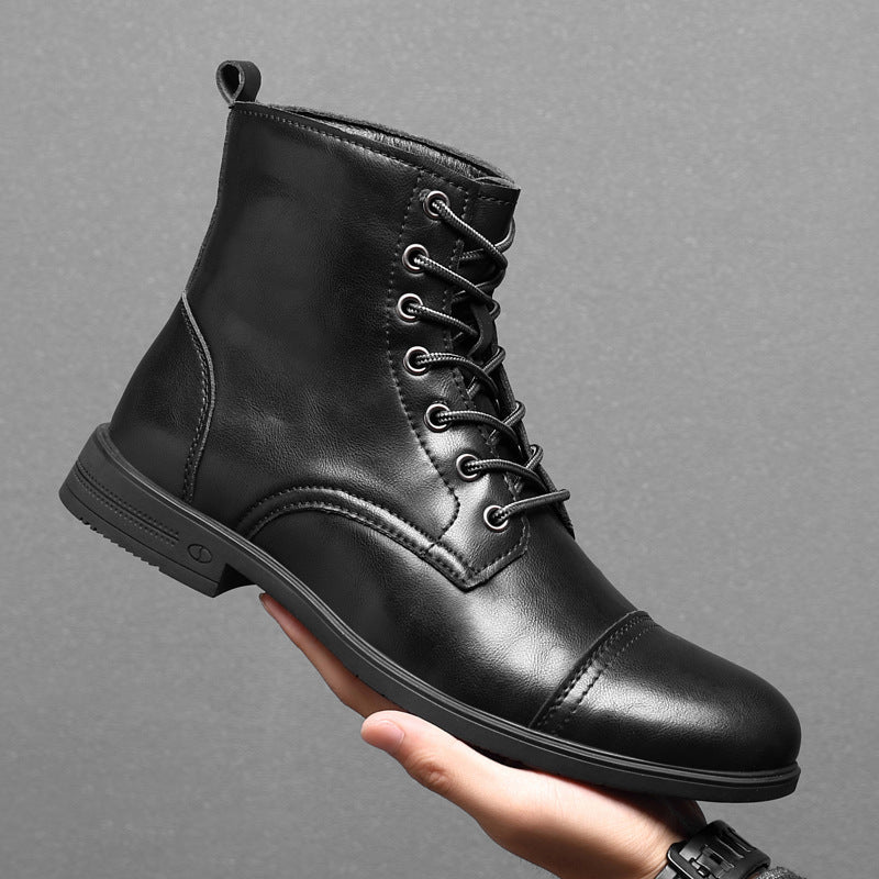 Terrence | Faux Leather Ankle Boots