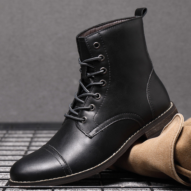 Terrence | Faux Leather Ankle Boots