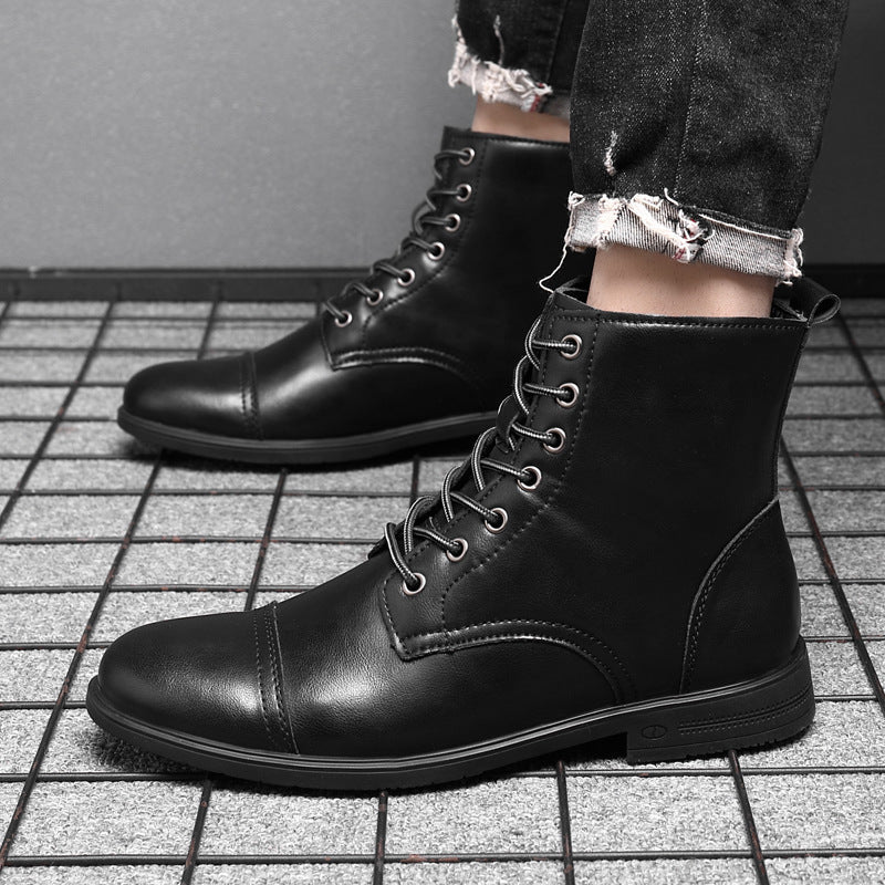 Terrence | Faux Leather Ankle Boots