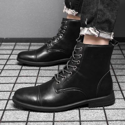 Terrence | Faux Leather Ankle Boots