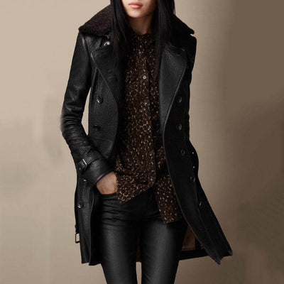 Jolanda | Leather Trench Coat