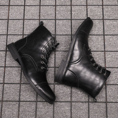 Terrence | Faux Leather Ankle Boots