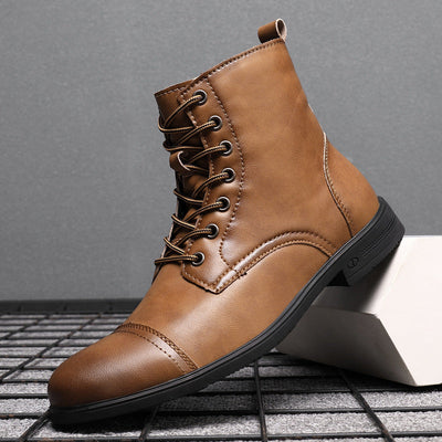 Terrence | Faux Leather Ankle Boots