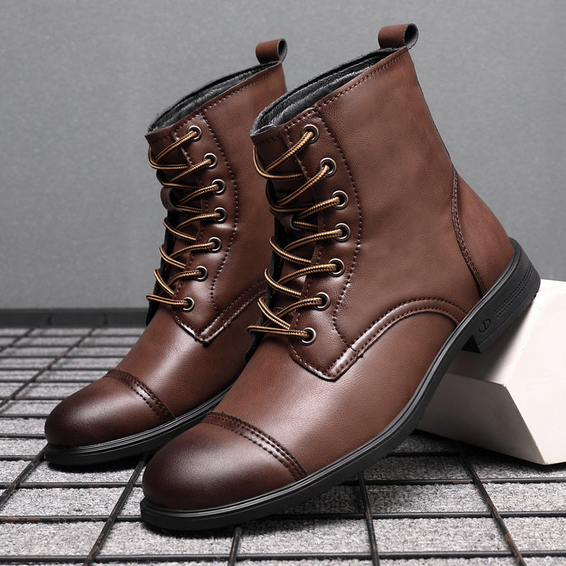 Terrence | Faux Leather Ankle Boots