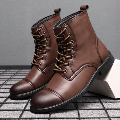 Terrence | Faux Leather Ankle Boots
