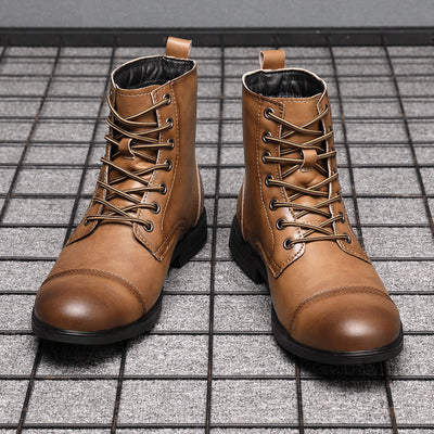Terrence | Faux Leather Ankle Boots