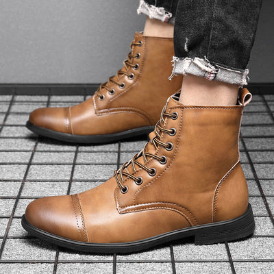 Terrence | Faux Leather Ankle Boots
