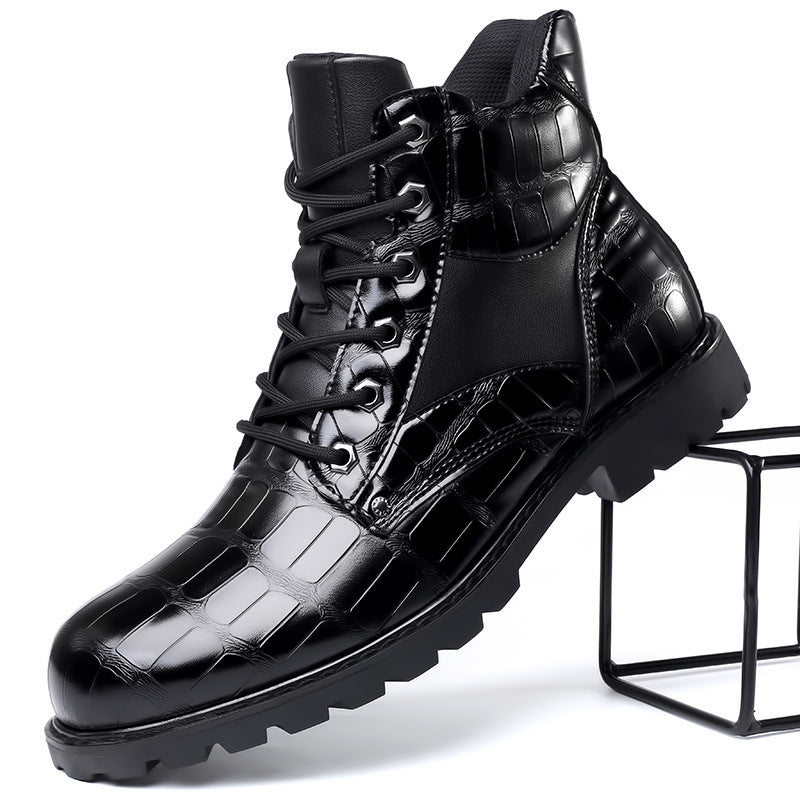 Clive | Crocodile Leather Boots