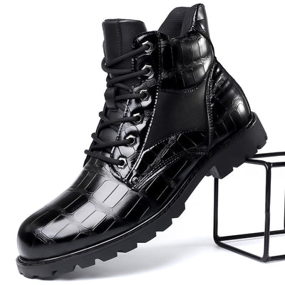 Clive | Crocodile Leather Boots