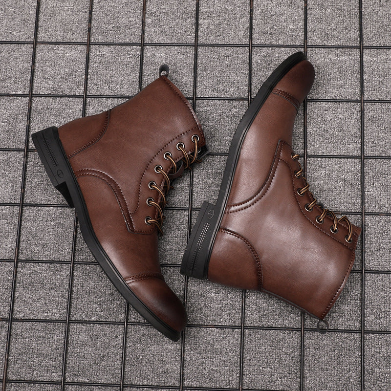 Terrence | Faux Leather Ankle Boots
