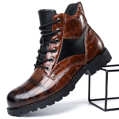 Clive | Crocodile Leather Boots