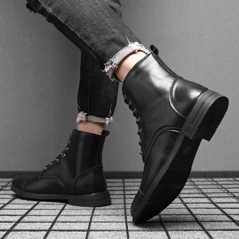 Terrence | Faux Leather Ankle Boots