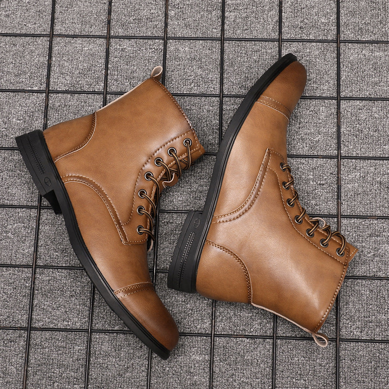 Terrence | Faux Leather Ankle Boots