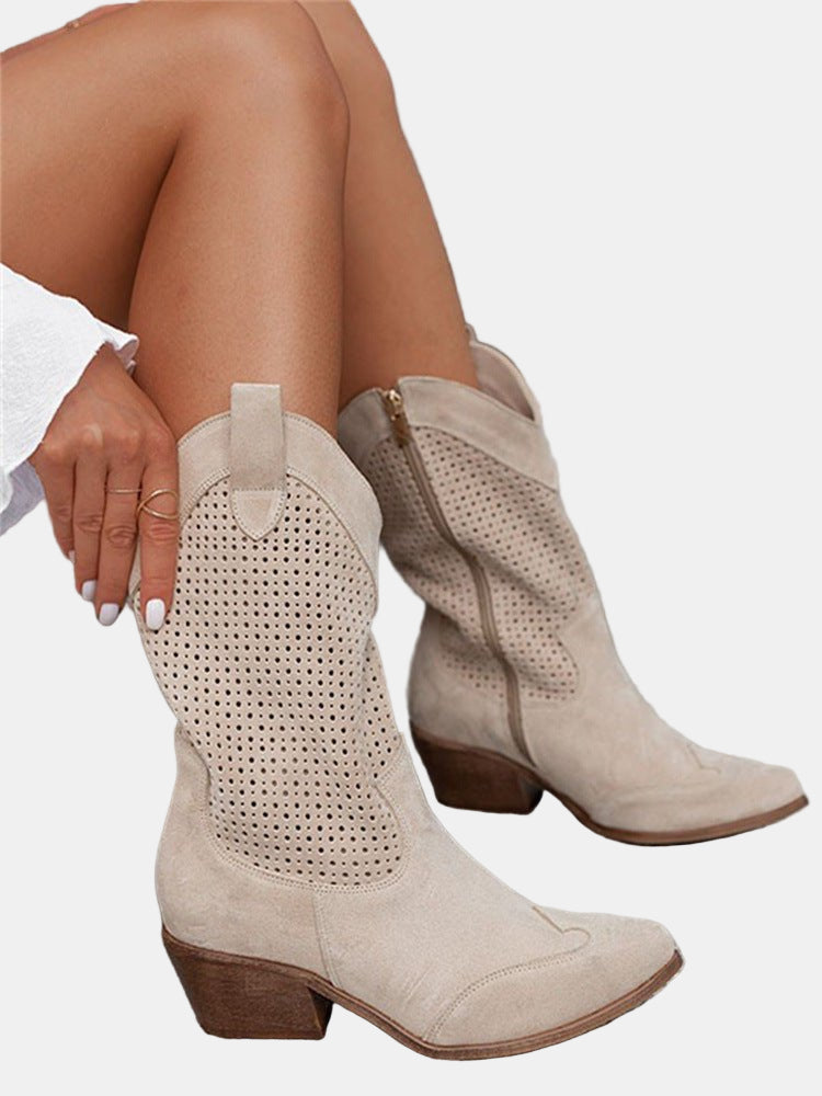 Zula | Perforated Ankle Boots
