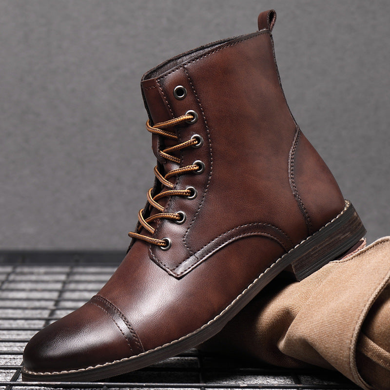Terrence | Faux Leather Ankle Boots