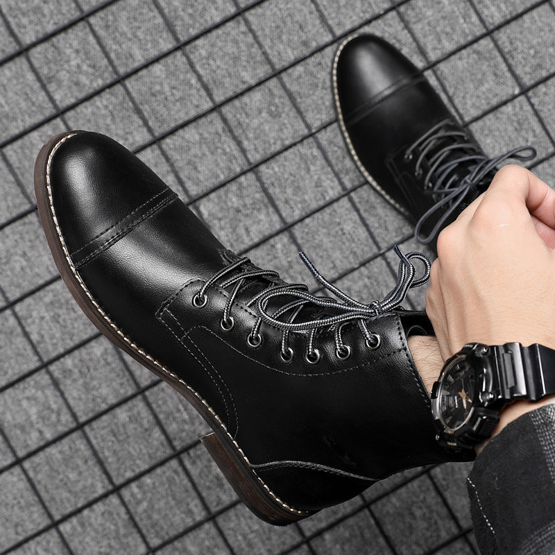 Terrence | Faux Leather Ankle Boots