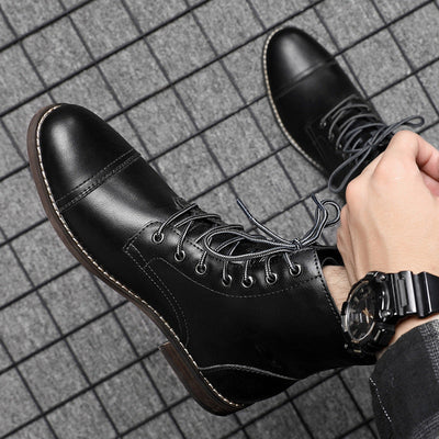 Terrence | Faux Leather Ankle Boots