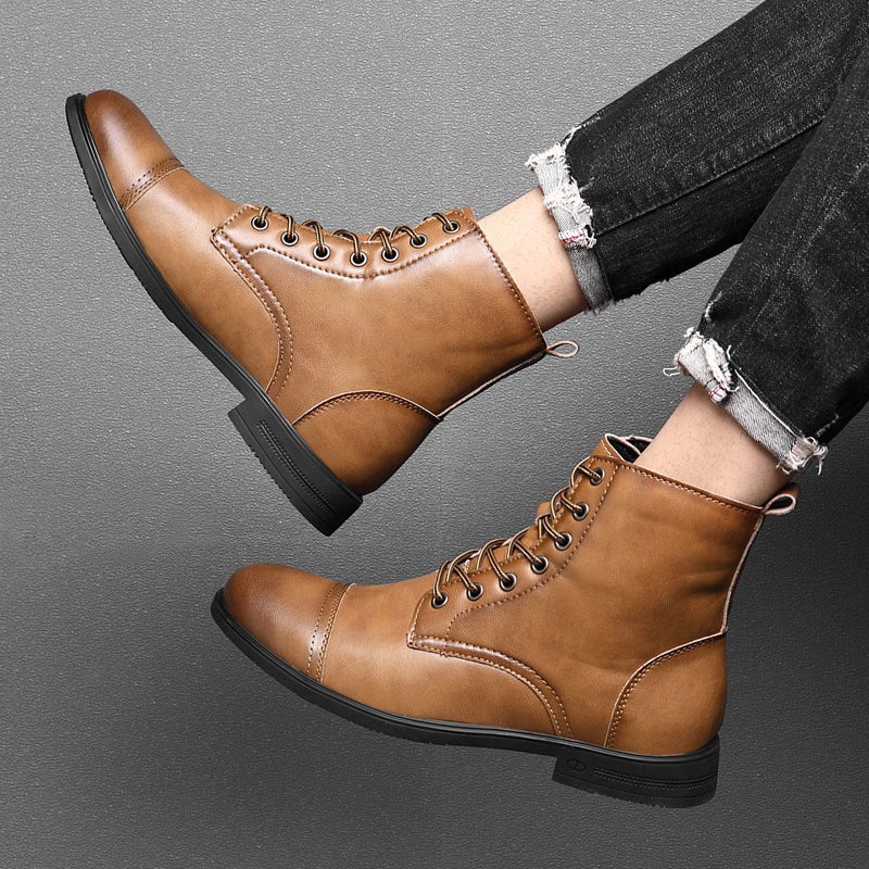 Terrence | Faux Leather Ankle Boots