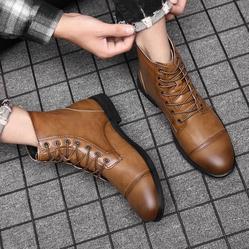 Terrence | Faux Leather Ankle Boots