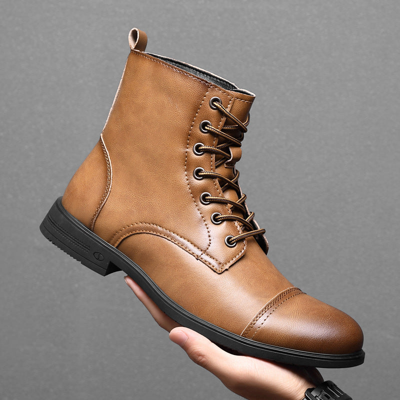 Terrence | Faux Leather Ankle Boots
