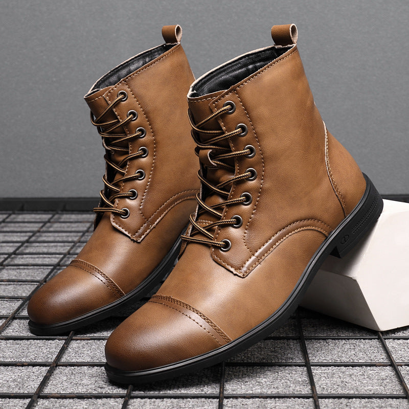 Terrence | Faux Leather Ankle Boots