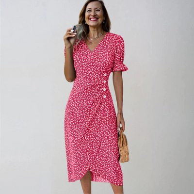 Sherry | Elegant floral patterned midi dress