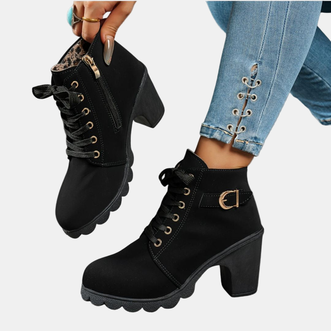 Debra | Casual Heeled Ankle Boots
