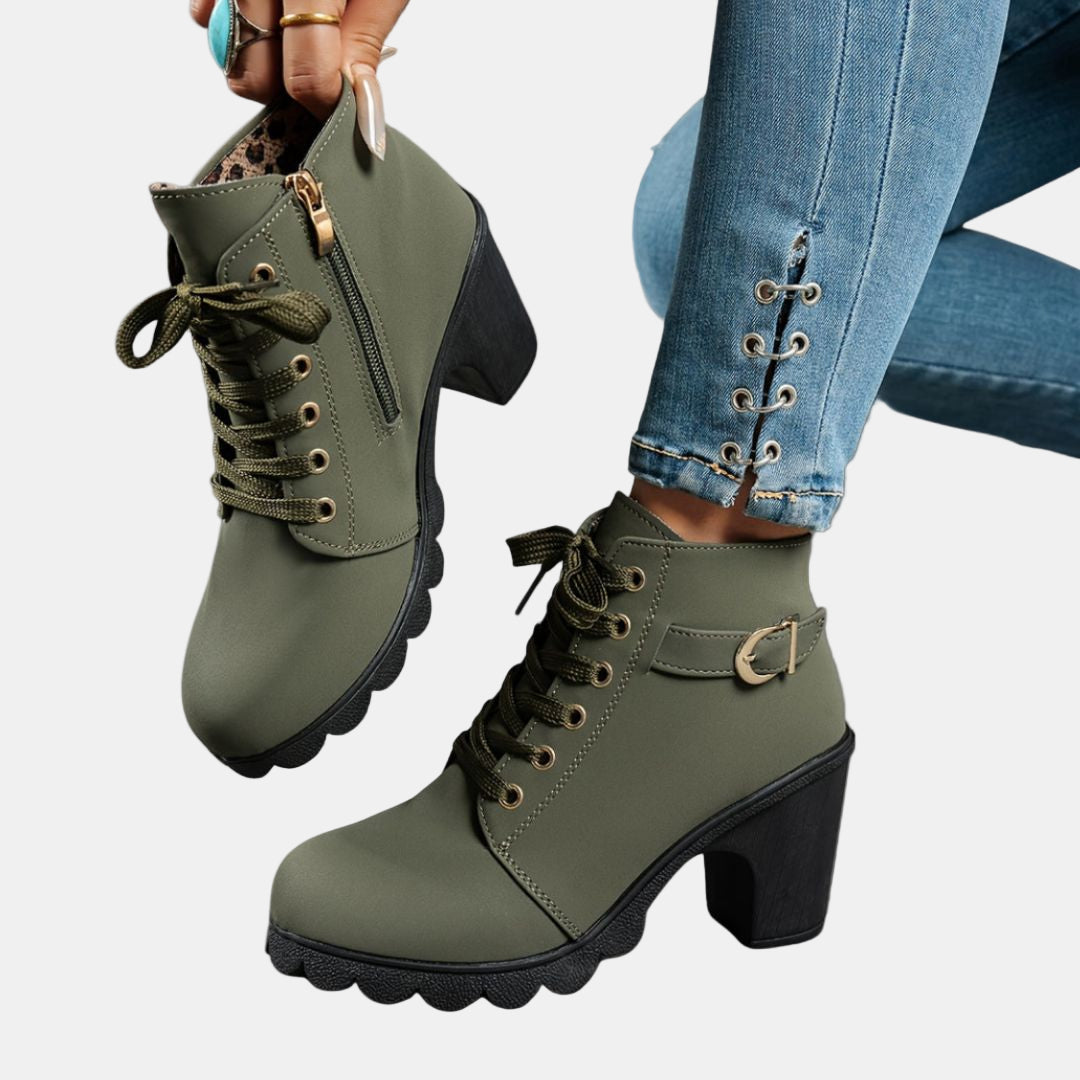 Debra | Casual Heeled Ankle Boots
