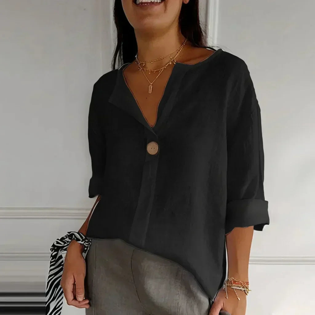 Beata | Long Sleeve Button-Up Blouse