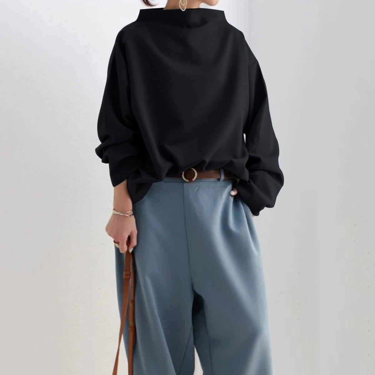 Audrey | High-Neck Soft Knit Top