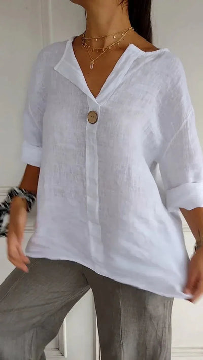 Beata | Long Sleeve Button-Up Blouse