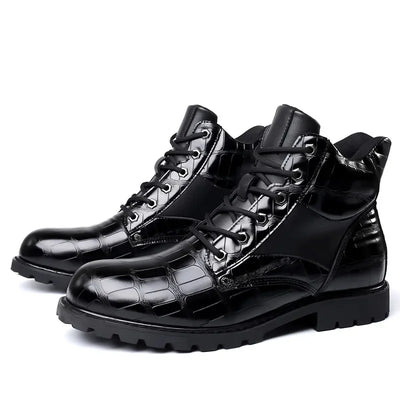 Clive | Crocodile Leather Boots