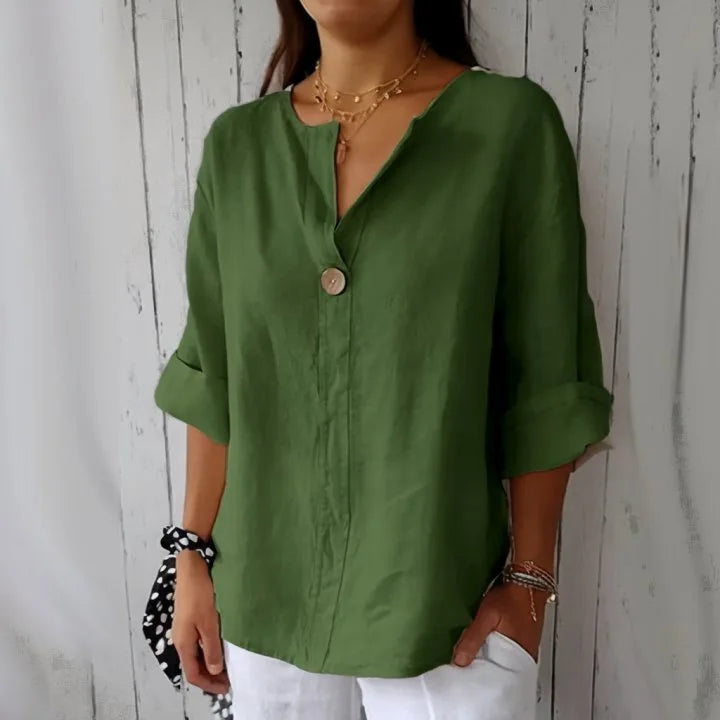 Beata | Long Sleeve Button-Up Blouse