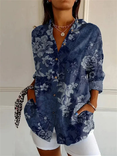 Karen | Comfortable Blouse with Flowers