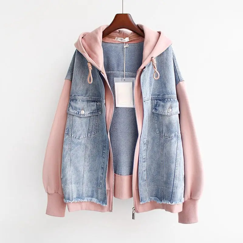 Marilyn | Denim Hoodie Jacket