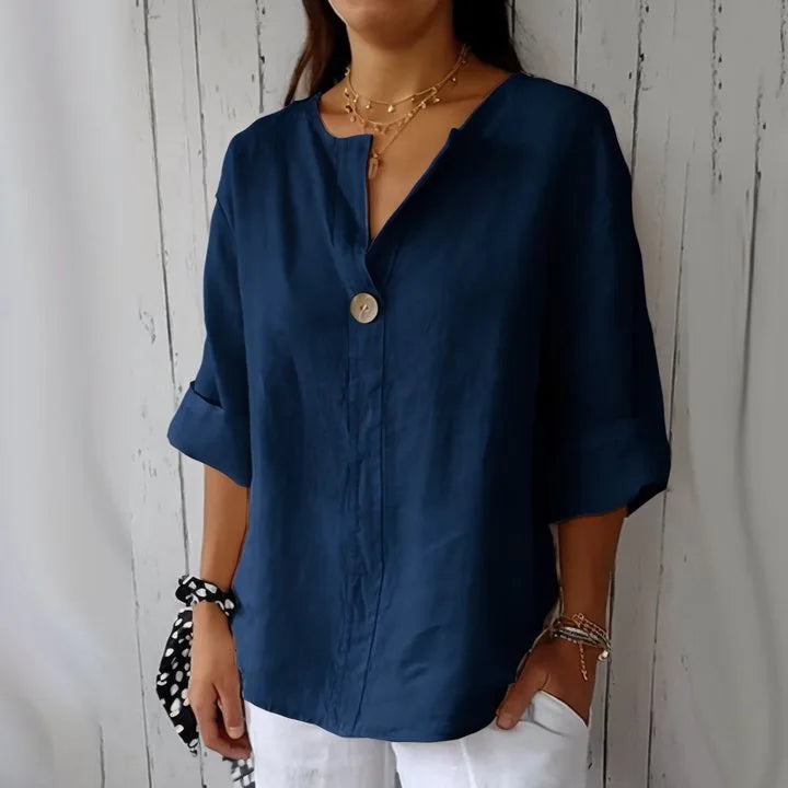 Beata | Long Sleeve Button-Up Blouse