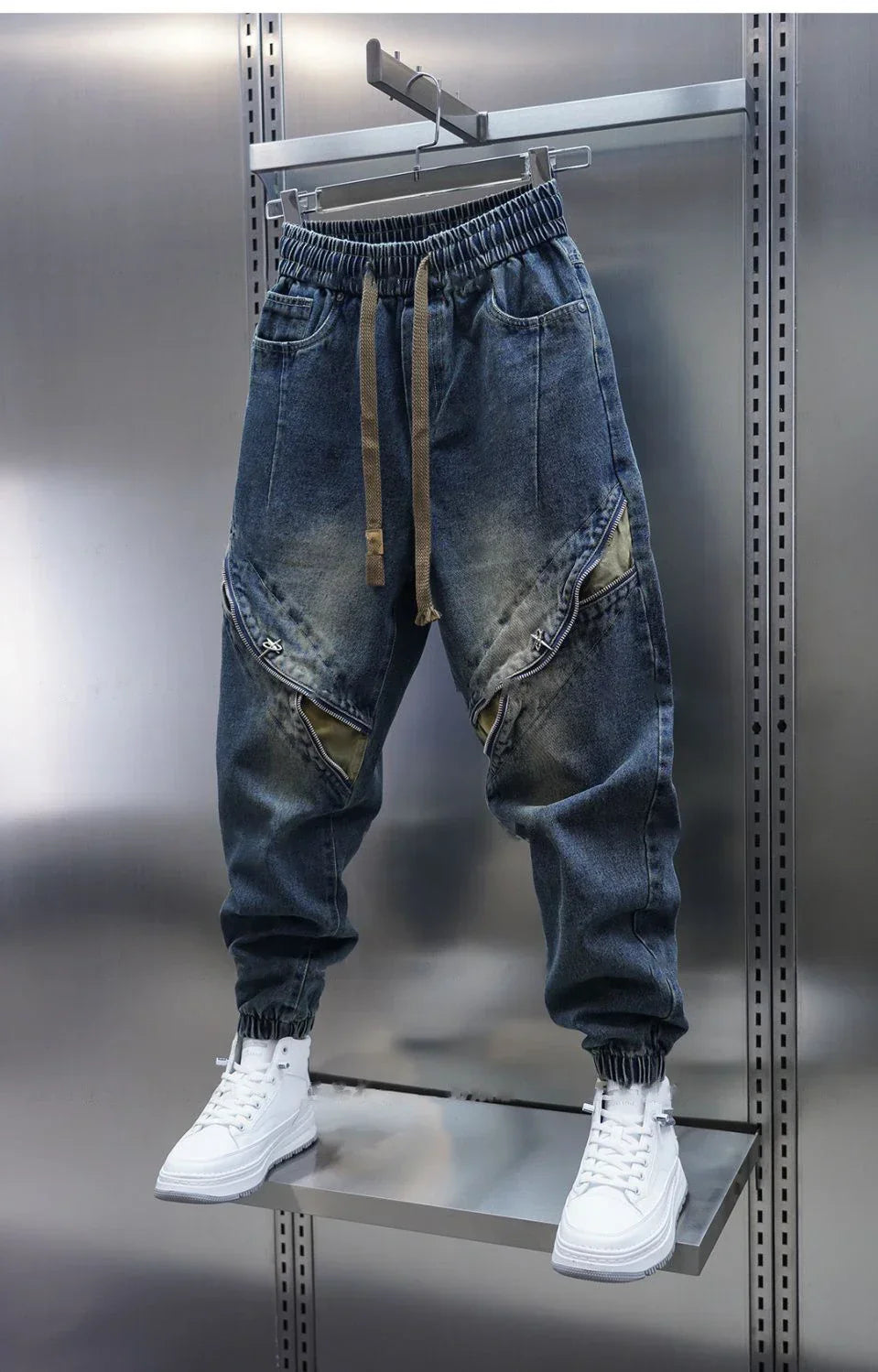 Roland | Baggy Denim Pants with Belt