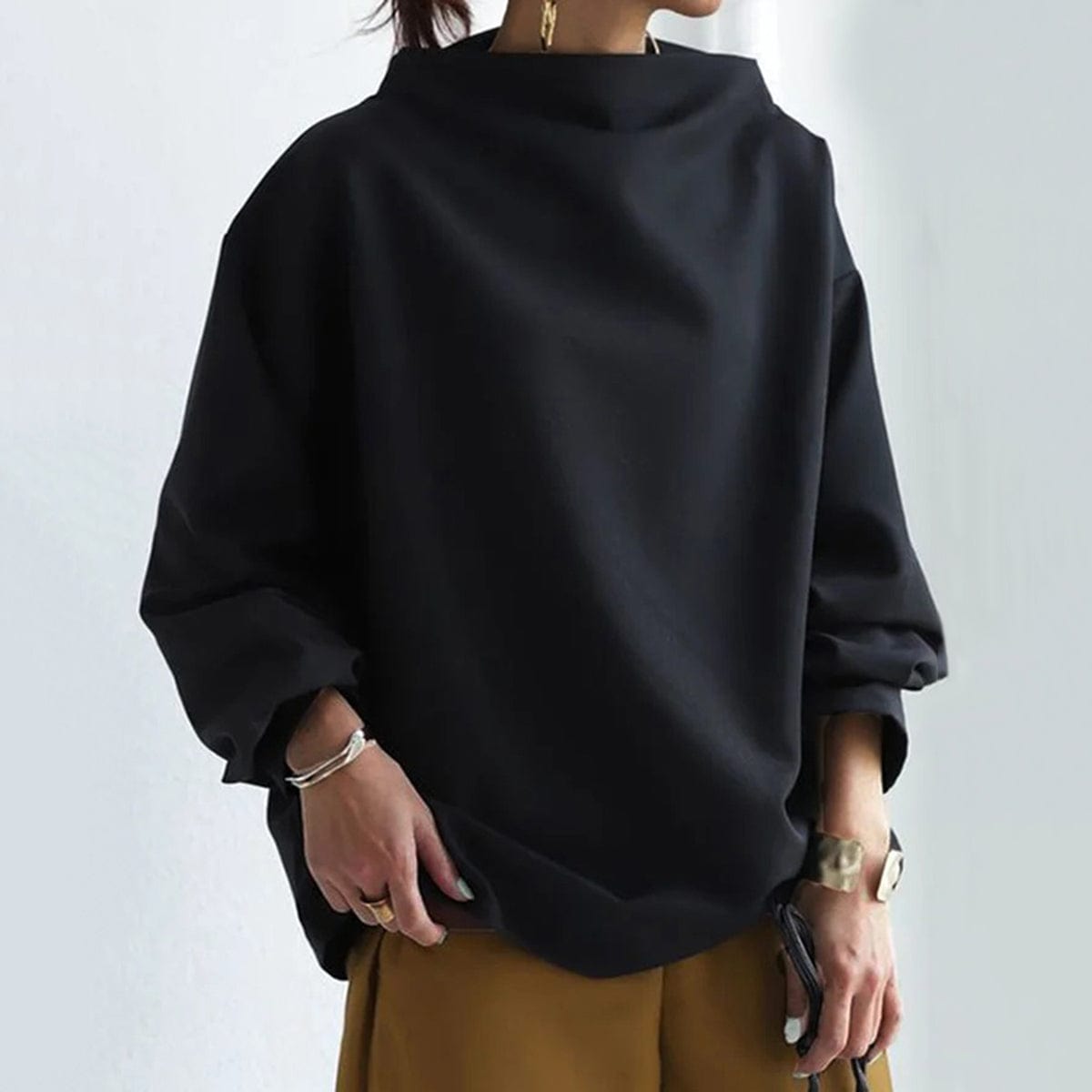 Audrey | High-Neck Soft Knit Top