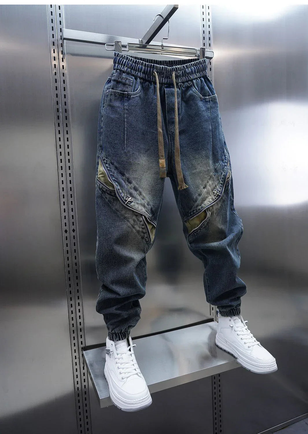 Roland | Baggy Denim Pants with Belt