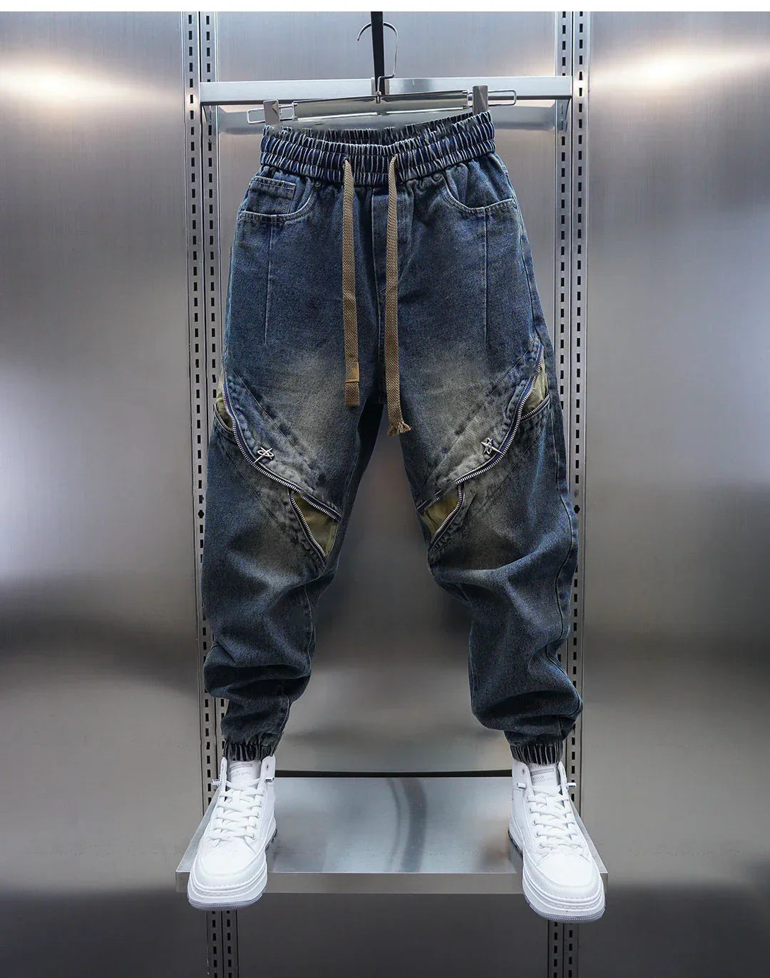 Roland | Baggy Denim Pants with Belt