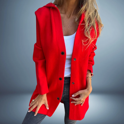 Jasmine | Single-Breasted Casual Hooded Jacket